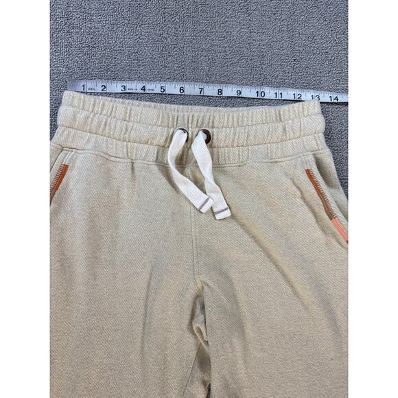 Faherty Legend Jogger Pant Small Embroidered Cream Oatmeal Lounge Athleisure - Picture 7 of 9